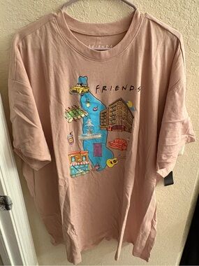 Friends NYC Torrid Dusty Pink Ripple Junction Graphic Tee Plus 2XL BRAND NEW!